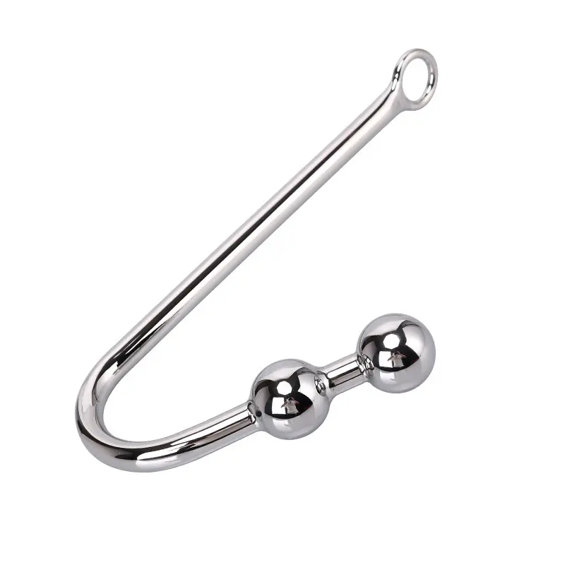 Metal Anal Hook Ball Ring Prostate Massager Stainless Steel Butt Plug Sex Men (2)