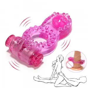 Time Delay Extender Sleeve Vibrating Cock Penis Ring For Male