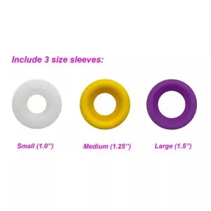 White USB-Powered Penis Pump Clear Bundle with 3 Small Sleeves