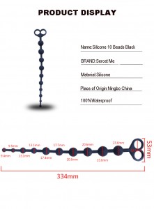 Blush Novelties Performance Silicone Black 10 Anal Beads