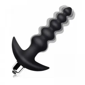 Flexible Silicone 10 Vibration Modes Vibrating Anal Beads Butt Plug
