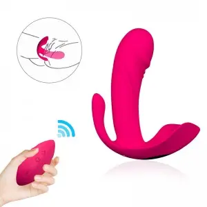 New Design Remote Control Butterfly Vibrating Rotation Electric Silicone Sex Vibrator