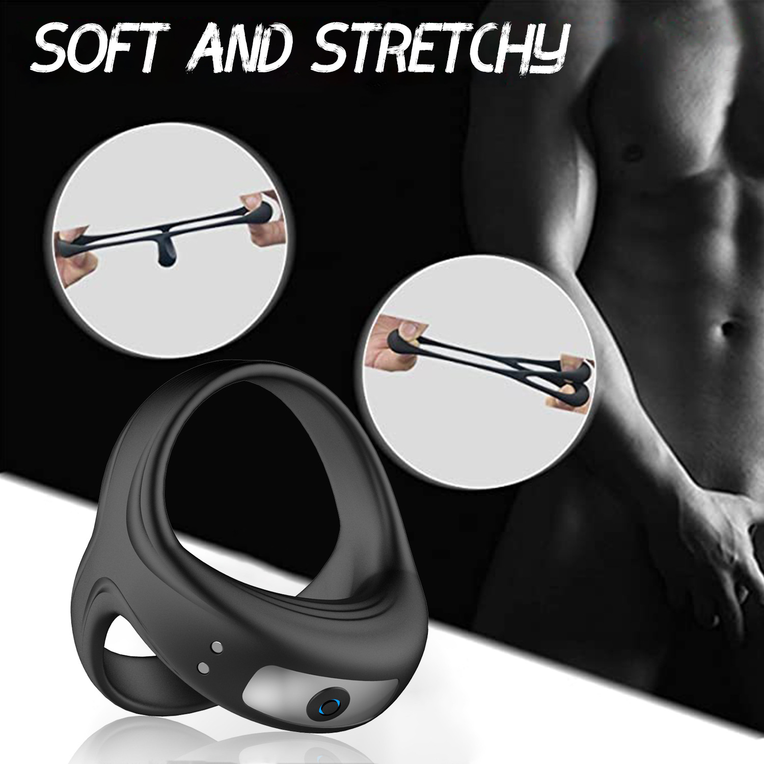 Vibrating Penis Ring for Men Erection Support Pleasure Enhance (1)
