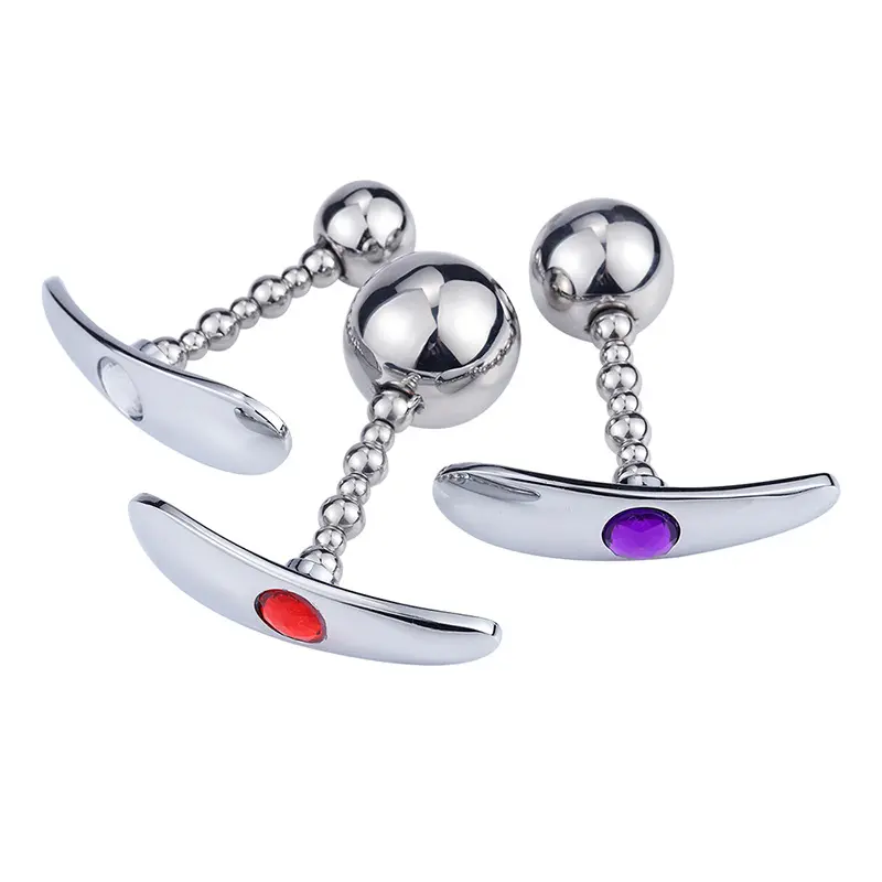 Anal Beads Metal Crystal Jewelry Anal Plug Prostate Massager Stimulation Butt Plug Dildo Sex Toys For Men Woman  (1)
