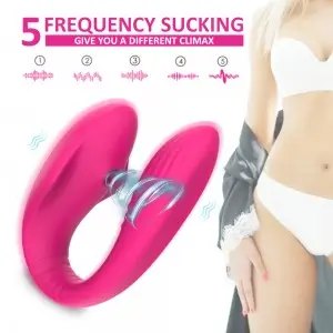 G Spot Sucker Wireless Remote Clitoris Sucking U Shaped Vibrators