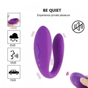 Remote control dual Tip Vibrator U-Shaped G-Spot Clitoral Stimulator couples vibrator