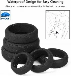 6 Different Size Flexible Super Soft Premium Quality Silicone  Penis Cock Rings