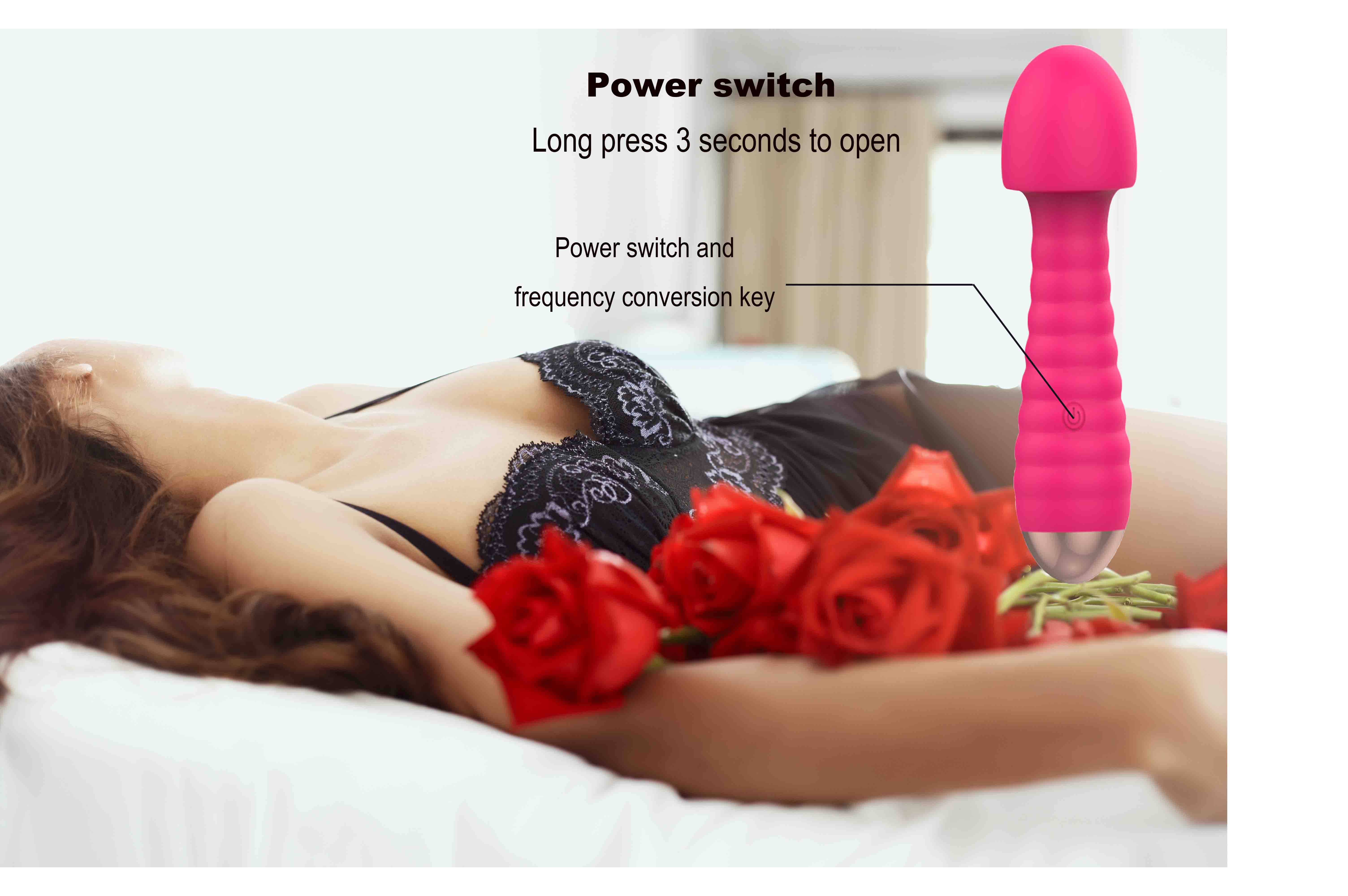 picture closeup on beautiful pink elegant present box lying on sexy female stomach legs on white bed surrounded by rose flower petals