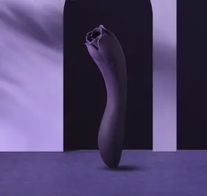 Rechargeable Rose Clitoris Nipple Licker 2 in 1  Clitoral G Spot Dildo Vibrator