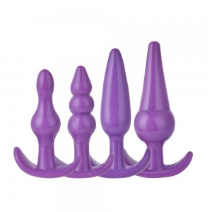 4-Piece Pleasure Plug Toy Anal Plug Stick Beginner Training Anales Trainer Set