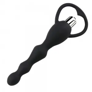 bendable silicone vibrating anal beads butt plug vibe sex toys