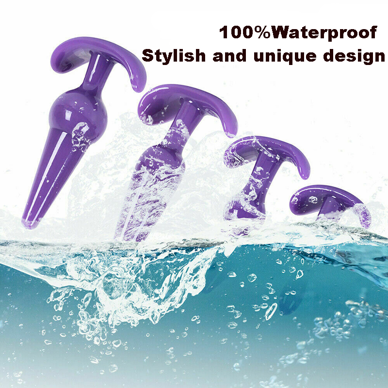 4-Piece Waterproof Anales Trainer Set Pleasure Plug Toy for Women Men Anal Plug Stick Beginner Training Kit Large Huge Anales Beads Advanced Toy,TPE PLUGS SET  (6)
