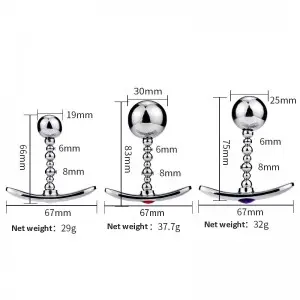 Anal Beads Metal Crystal Jewelry Anal Plug Prostate Massager