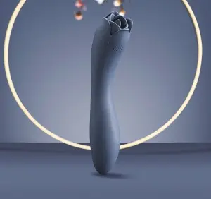 Rechargeable Rose Clitoris Nipple Licker 2 in 1  Clitoral G Spot Dildo Vibrator