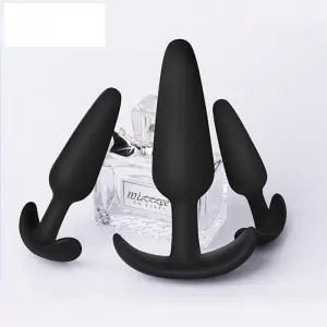 Pack of 3 Silicone Butt Plugs Trainer Kit Sex Toys Flared Base Prostate Sex Toys