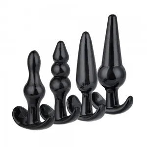 4-Piece Pleasure Plug Toy Anal Plug Stick Beginner Training Anales Trainer Set
