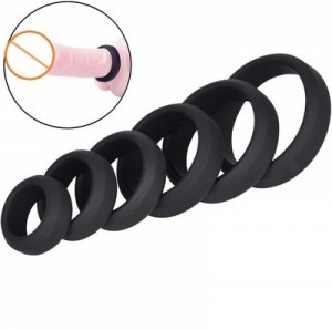 6 Different Size Flexible Super Soft Premium Quality Silicone  Penis Cock Rings