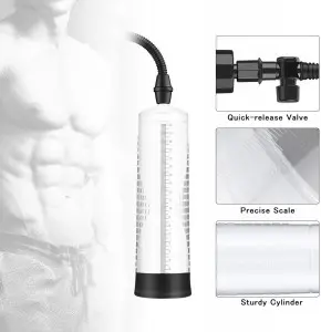 Manual Penis Vacuum Air Pump Strengthen Enlarger Booster Extender Device